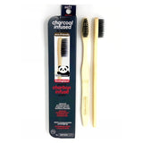 Senzacare, Active Charcoal Infused Slim Bamboo Toothbrush, 0, 1 Count