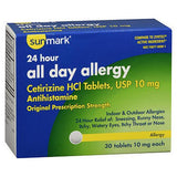 Sunmark 24 Hour All Day Allergy Tablets 30 Tabs By Sunmark
