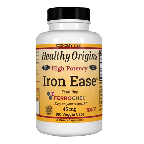 Iron Ease / Ferrochel 180 Veg Caps by Healthy Origins