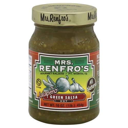 Mrs Renfro, Salsa Green Hot, Case of 6 X 16 Oz