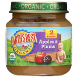 Earth's Best, Organic Baby Food Stage 2, Apples & Plums 4 Oz(Case of 10)