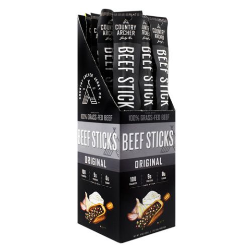 Grass Fed Beef Sticks Original 18 Count By Country Archer