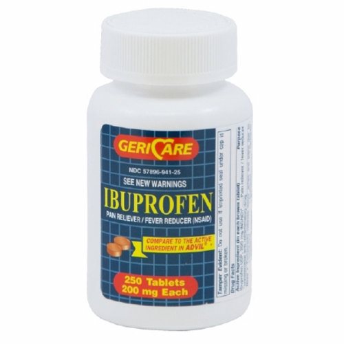 Pain Relief Geri-Care  200 mg Strength Ibuprofen Tablet 250 per Bottle 250 Tabs By McKesson
