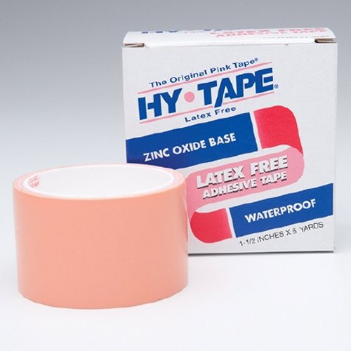 Medical Tape Hy-Tape  Waterproof Zinc Oxide-Based Adhesive 1-1/2 Inch X 5 Yard Pink NonSterile Count of 36 By Hy-Tape