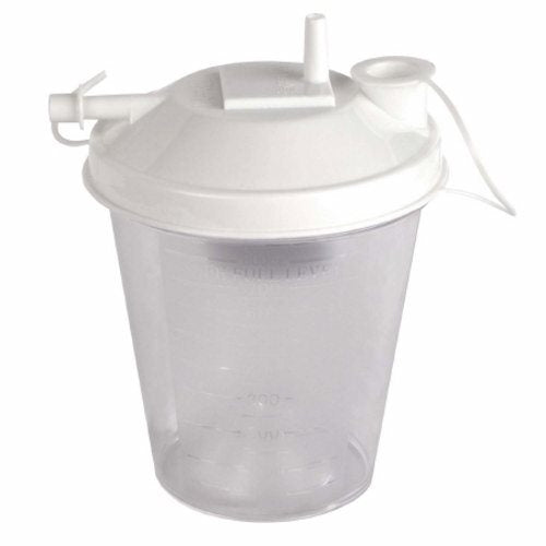 Suction Canister Schuco  800 mL Snap-On Lid Count of 5 By Allied Healthcare