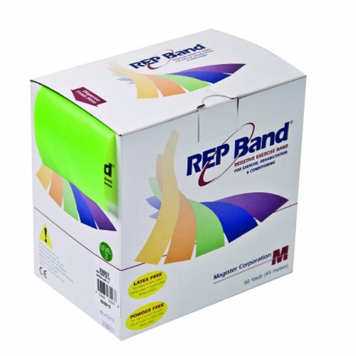Exercise Resistance Band REP Band  Lime 4 Inch X 50 Yard Medium Resistance Lime - Level 3 1 Each By Fabrication Enterprises