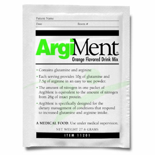 Arginine / Glutamine Supplement ArgiMent  Orange Flavor 24.6 Gram Individual Packet Powder Case of 40 By Medtrition