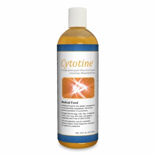 Creatine-Monohydrate Oral Supplement Cytotine Orange Flavor 1.5 Gram Bottle Ready to Use Count of 1 By Solace Nutrition