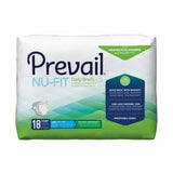Unisex Adult Incontinence Brief Prevail  Nu-Fit  Tab Closure Large Disposable Heavy Absorbency Blue Case of 72 by First Quality