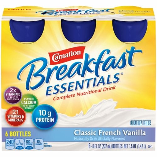 Nestle Healthcare Nutrition, Carnation Breakfast Essentials French Vanilla Flavor, Count of 1