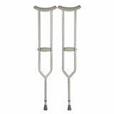Underarm Crutches McKesson Steel Frame Adult 500 lbs. Weight Capacity Push Button / Wing Nut Adjustm 1 Pair by McKesson