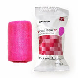 Cast Tape McKesson 3 Inch X 12 Foot Fiberglass Pink Count of 10 By McKesson