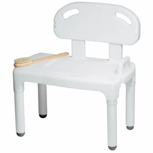 Carex, Bath Transfer Bench Carex  17-1/2 to 22-1/2 Inch Height Range 400 lbs. Weight Capacity Without Arms, Count of 1