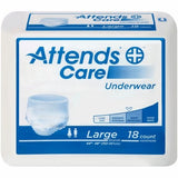 Unisex Adult Absorbent Underwear Attends  Care Pull On with Tear Away Seams Large Disposable Moderat Count of 100 by Attends