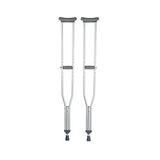 McKesson, Underarm Crutches McKesson Aluminum Frame Tall Adult 350 lbs. Weight Capacity Push Button / Wing Nut, 1 Pair
