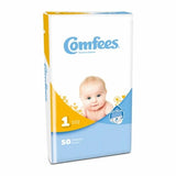 Attends, Unisex Baby Diaper Comfees  Tab Closure Size 1 Disposable Moderate Absorbency, Count of 200