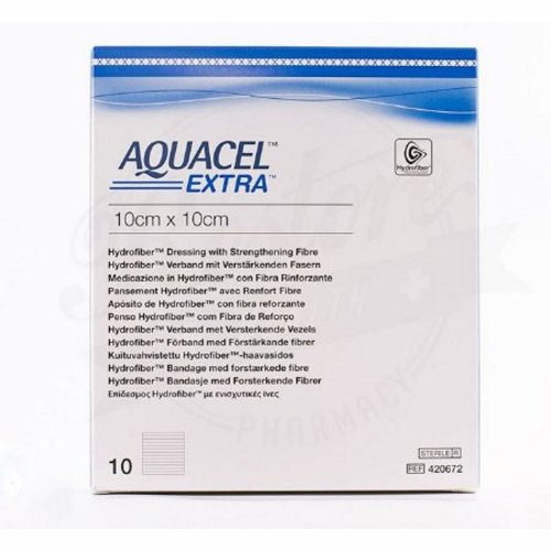 Convatec, Hydrofiber Dressing Aquacel  Extra Hydrofiber (Sodium Carboxymethylcellulose) 6 X 6 Inch, Count of 5