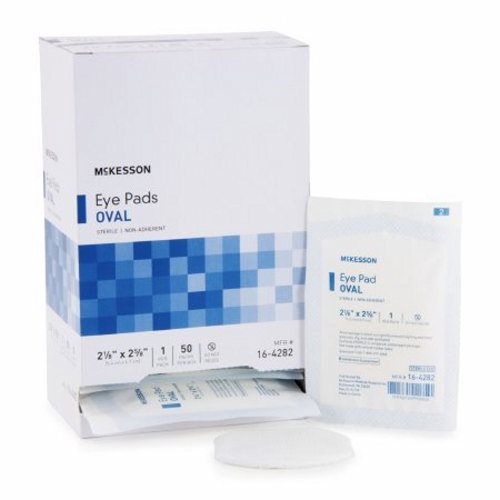 Eye Pad McKesson Cotton Filler / Spun Blown Polypropylene NonWoven Outer Layer 2-1/8 X 2-5/8 Inch St Count of 50 By McKesson