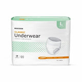 Unisex Adult Absorbent Underwear Count of 4 By McKesson