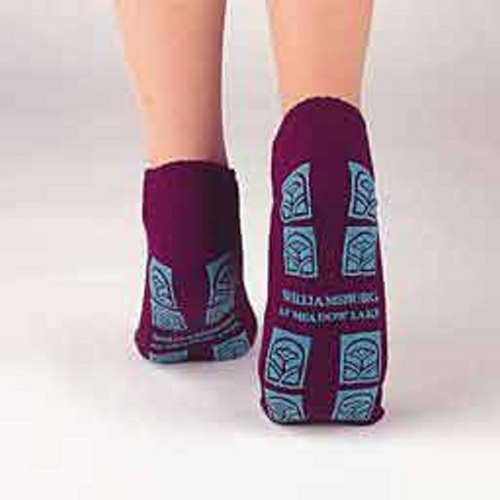 Slipper Socks Gray Ankle High, 1 Each By Principle Business Enterprises