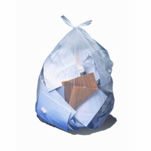 Trash Bag Heritage 33 gal. Clear LLDPE 0.65 Mil. 33 X 39 Inch Star Seal Bottom Flat Pack Count of 250 By Lagasse