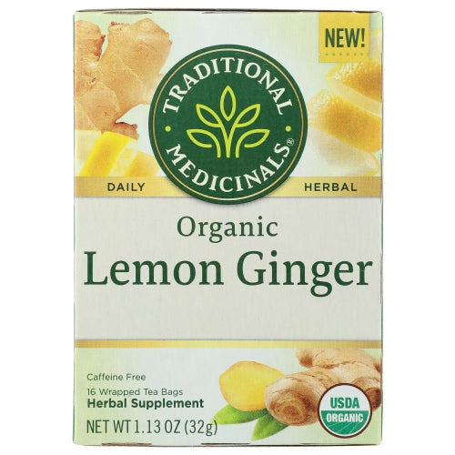 Traditional Medicinals, Tea Lemon Ginger Org, 16 Bags