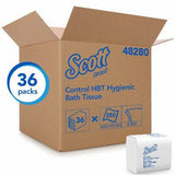 Toilet Tissue Scott  Control HBT White 2-Ply Standard Size Folded 250 Sheets 4-1/2 X 8-1/10 Inch Case of 36 by Kimberly Clark