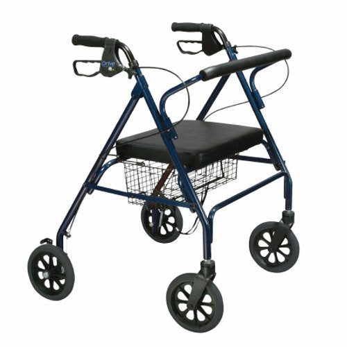 Bariatric 4 Wheel Rollator drive Go-Lite Blue Steel Frame Count of 1 By Drive Medical