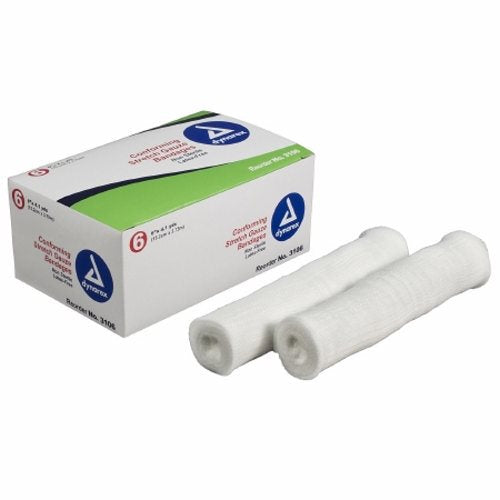 Dynarex, Conforming Bandage Dynarex Polyester 1-Ply 6 Inch X 4.1 Yard Roll Shape NonSterile, Count of 6