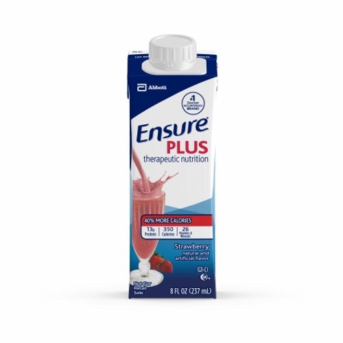 Ensure Plus Oral Supplement Strawberry Flavor Count of 24 By Abbott Nutrition