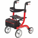 Drive Medical, 4 Wheel Rollator drive Nitro Red Adjustable Height Aluminum Frame, Count of 1