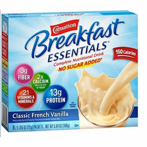 Oral Supplement Breakfast Essentials French Vanilla Flavor, Case of 64 X 20 Grams By Nestle Healthcare Nutrition
