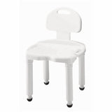 Shower Bench Carex  Without Arms Plastic Frame With Backrest 16 to 21 Inch Height White 1 Each by Carex