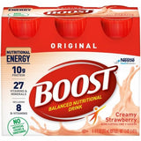 Nestle Healthcare Nutrition, Oral Supplement Boost  Original Creamy Strawberry Flavor 8 oz. Container Bottle Ready to Use, Count of 24