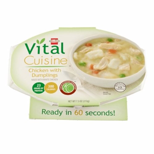 Oral Supplement Vital Cuisine Chicken and Dumplings Flavor 7.5 oz. Container Bowl Ready to Use Case of 7 By Hormel