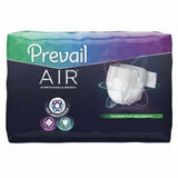 Unisex Adult Incontinence Brief Prevail  Air Tab Closure Size 2 Disposable Heavy Absorbency 18 Bags By First Quality