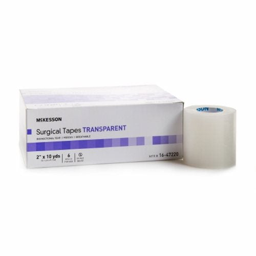 McKesson, Medical Tape McKesson Plastic 2 Inch X 10 Yard Transparent NonSterile, Count of 6