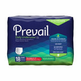 Unisex Adult Absorbent Underwear Prevail  Pull On with Tear Away Seams Small / Medium Disposable Hea White Case of 72 by First Quality