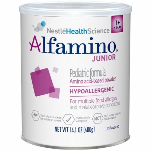 Nestle Healthcare Nutrition, Amino Acid Based Pediatric Formula Alfamino Junior Unflavored 14.1 oz. Can Powder, Count of 6