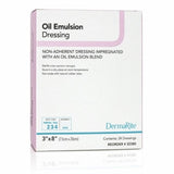DermaRite, Oil Emulsion Impregnated Dressing DermaRite 3 X 8 Inch Mesh Gauze Petrolatum Emulsion Sterile, Count of 24
