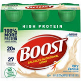 Nestle Healthcare Nutrition, Oral Supplement Boost  High Protein Very Vanilla Flavor 8 oz. Container Bottle Ready to Use, Count of 24