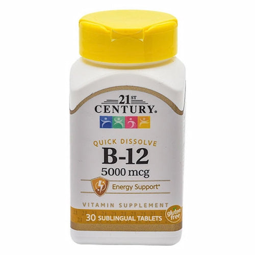 Vitamin B12 Cherry Flavored 30 Tabs By 21st Century