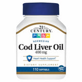 21st Century, Cod Liver Oil, 400 mg, 110 Softgels