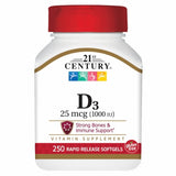 Vitamin D 1000 IU 250 Tabs By 21st Century