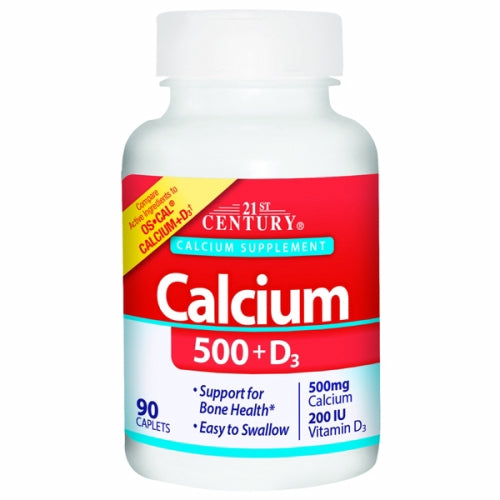 21st Century, Calcium Plus Vitamin D3, 500mg, 90 Tabs