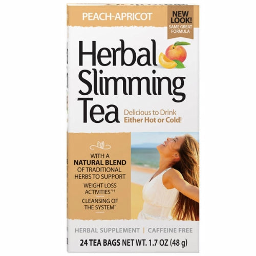 Herbal Slimming Tea Peach Apricot 24 Bags by 21st Century