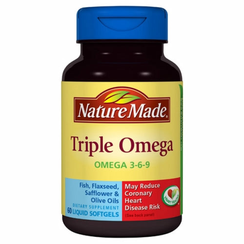 Triple Omega 3-6-9 60 Liquid Softgels By Nature Made