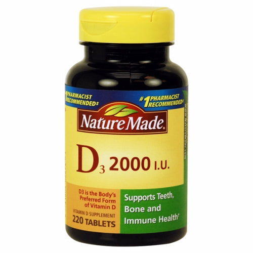 Vitamin D 2000 IU 220 Tabs By Nature Made