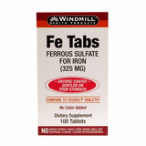 Windmill Health, Fe Tabs Ferrous Sulfate, 100 Tabs
