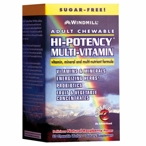High Potency Multi Vitamin Sugar Free 60 Chewable Wafers By Windmill Health
